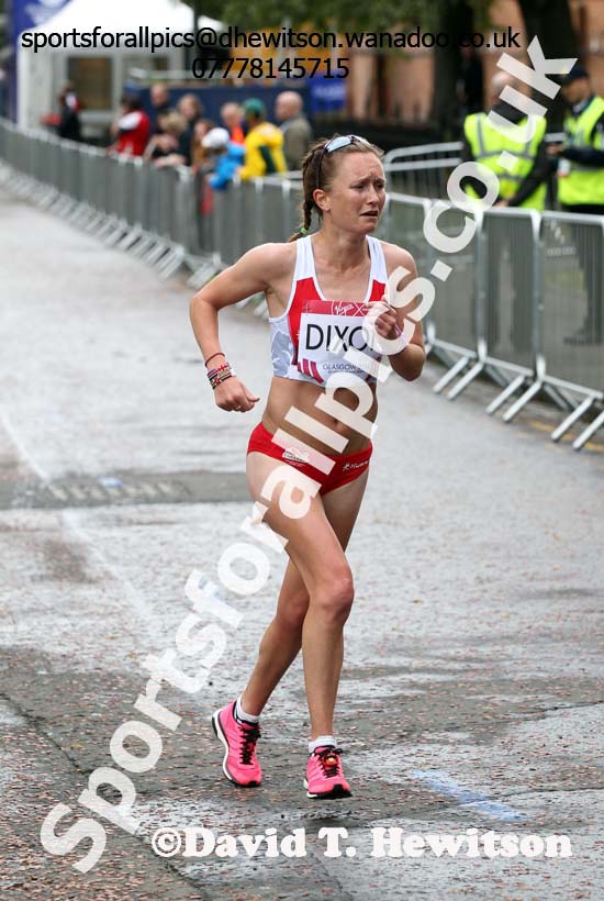 Alyson Dixon (England) in the 2014 Commonwealth Games Womens Marathon. Photo: David T. Hewitson/Sports for All Pics